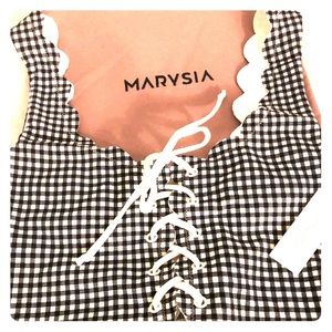 Palm Spring Tie Maillot in Black Gingham